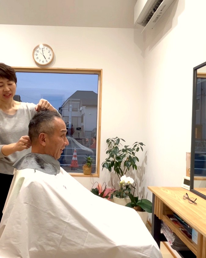 実際にお客様が施術を受けている様子。